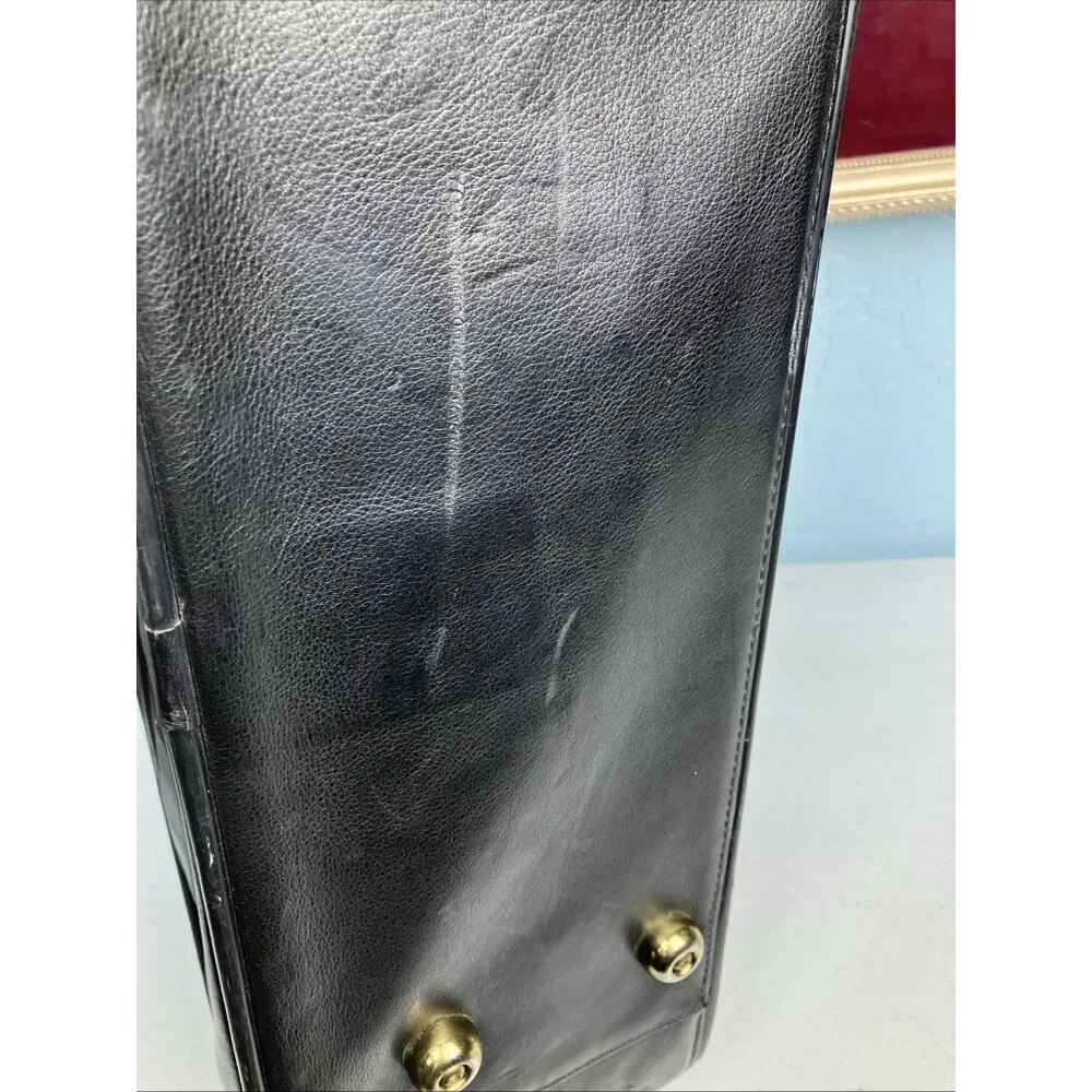 Vintage Ghurka 2 Way 1990s Traveler 52 Suitcase Marley Hodgson Black Leather